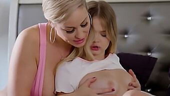 Milf And Her Young Stepdaughter Indulge In Lesbian Sex