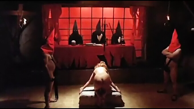 Antique Blonde'S Bondage And Whipping In A Satanic Ritual