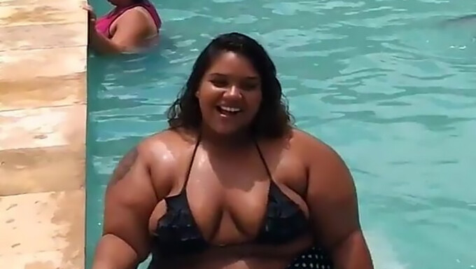 Huge And Inviting Bbw Poolside Pussy